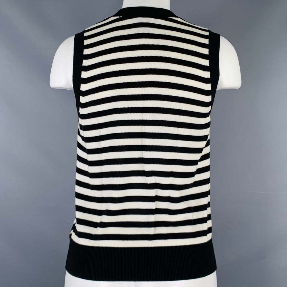 MARC JACOBS Black White Cotton Blend Polka Dot Vest - Picture 4 of 9
